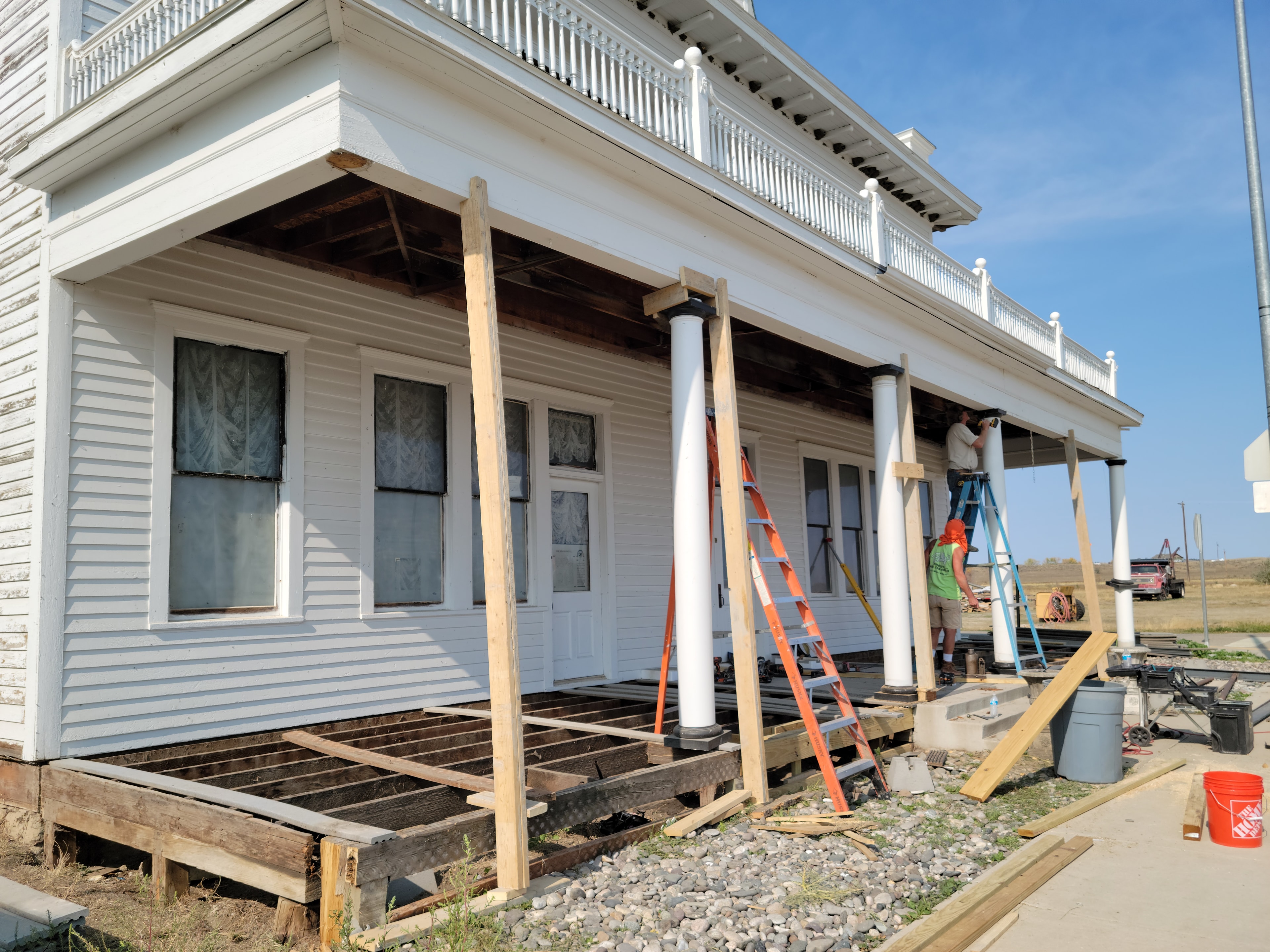 Adams Hotel showing restoration progress